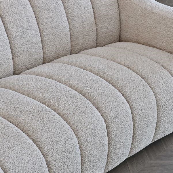 Aluxo Astoria 3 Seater Sofa in Oatmeal Boucle Fabric - Image 3