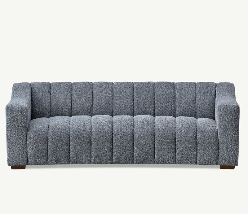 Aluxo Astoria 3 Seater Sofa in Steel Grey Boucle Fabric - Image 4