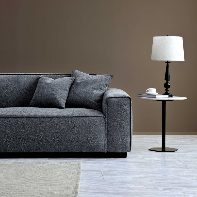 Aluxo Dakota 4 seater with Chaise in Charcoal Grey Boucle - Image 3