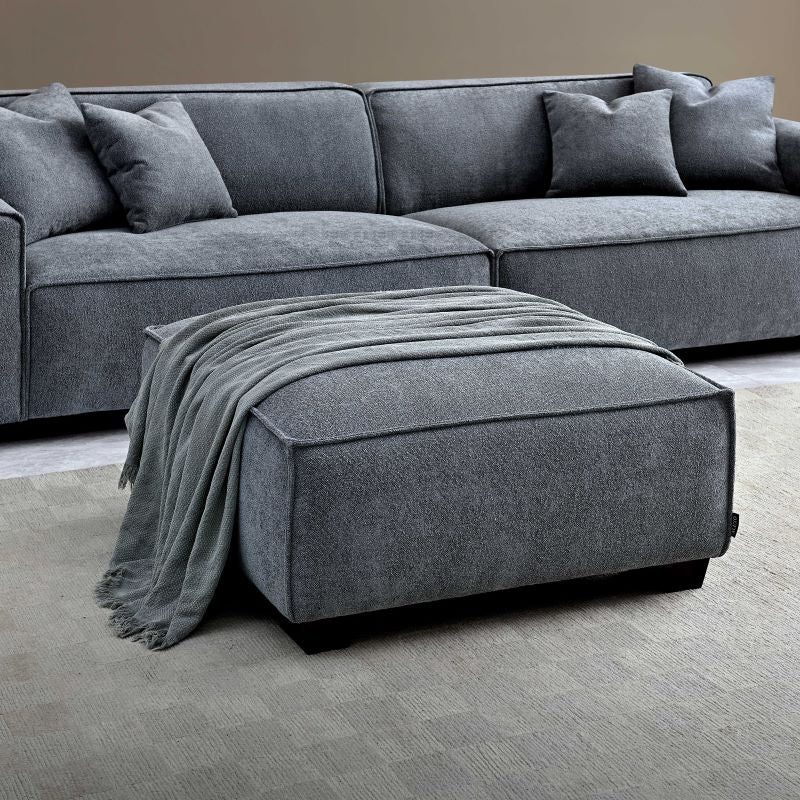 Aluxo Dakota 4 seater with Chaise in Charcoal Grey Boucle - Image 4