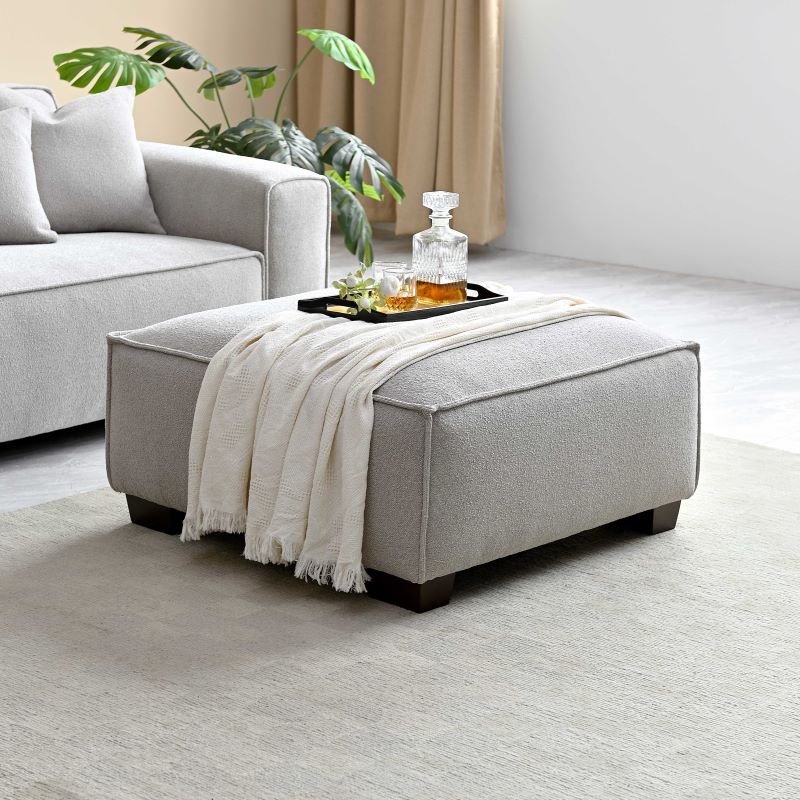 Aluxo Dakota 4 seater with Chaise in Light Grey Boucle - Image 4