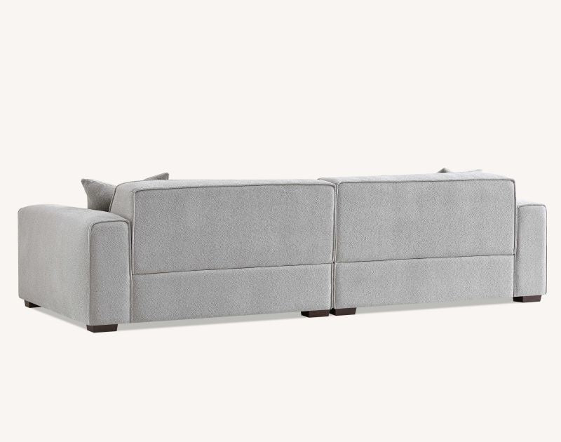 Aluxo Dakota 4 seater with Chaise in Light Grey Boucle - Image 5