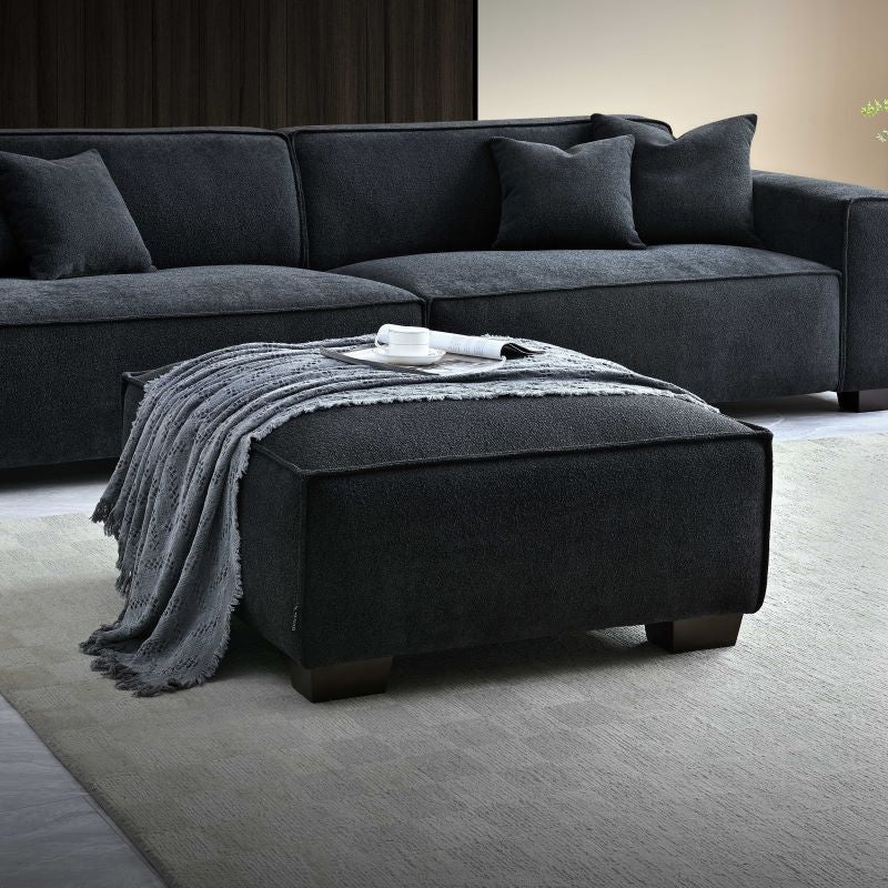 Aluxo Dakota 4 seater with Chaise in Midnight Blue Boucle - Image 5