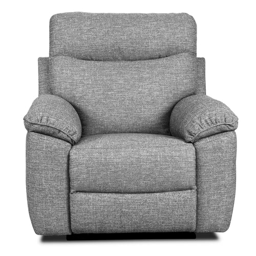 Dunluce Light Grey Recliner Fabric Sofas - Image 10