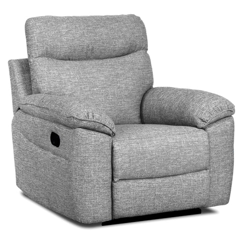Dunluce Light Grey Recliner Fabric Sofas - Image 11
