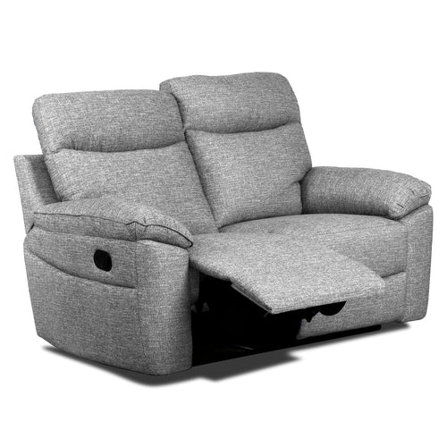 Dunluce Light Grey Recliner Fabric Sofas - Image 6