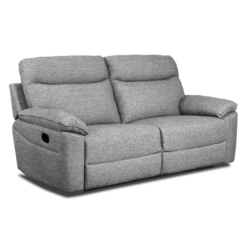 Dunluce Light Grey Recliner Fabric Sofas - Image 7