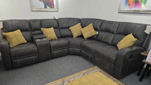 Galway gun metal recliner corner sofa - Image 5