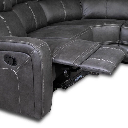 Galway gun metal recliner corner sofa - Image 7