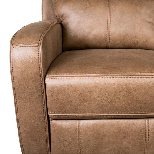 Galway Tan Fabric Reclining Sofas - Image 11
