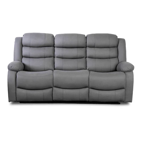 Lisbon Grey Fabric Recliner Sofas 3+1+1 - Image 4