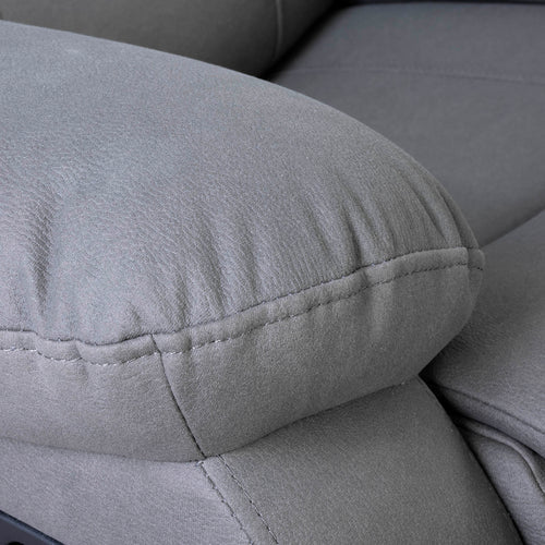 Lisbon Grey Fabric Recliner Sofas 3+1+1 - Image 6