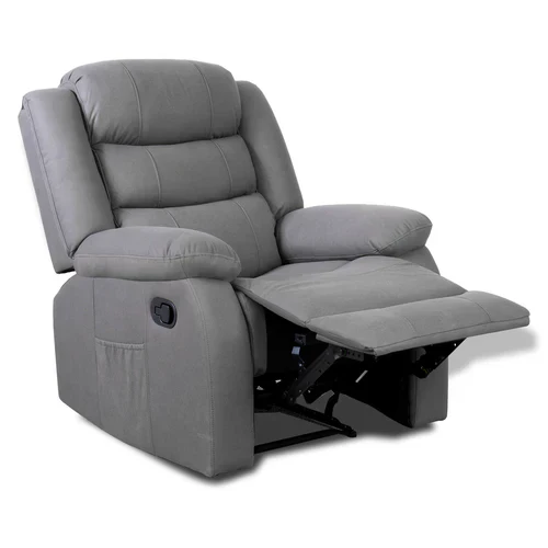 Lisbon Grey Fabric Recliner Sofas 3+1+1 - Image 7