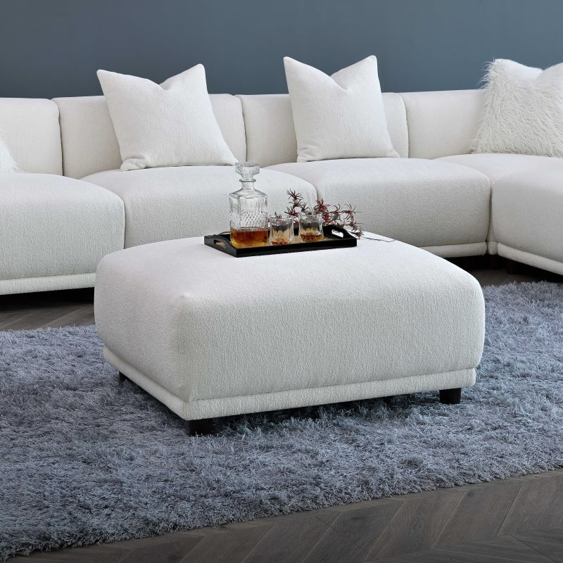 Lottie Modular Corner Group In Polar White Boucle Sofa - Image 3