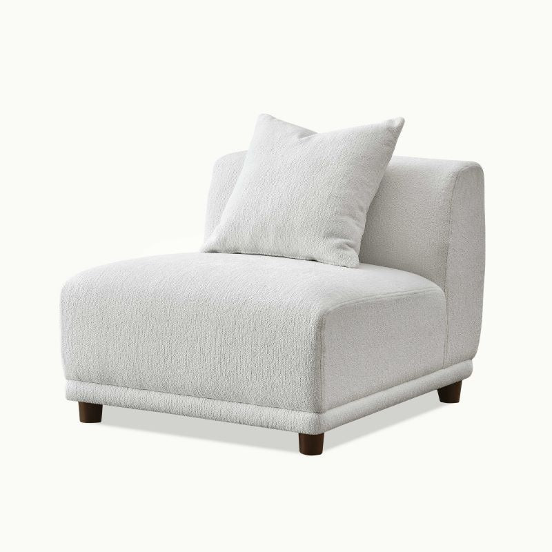 Lottie Modular Corner Group In Polar White Boucle Sofa - Image 5