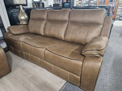 Moneen Tan Fabric Recliner Range - Image 8