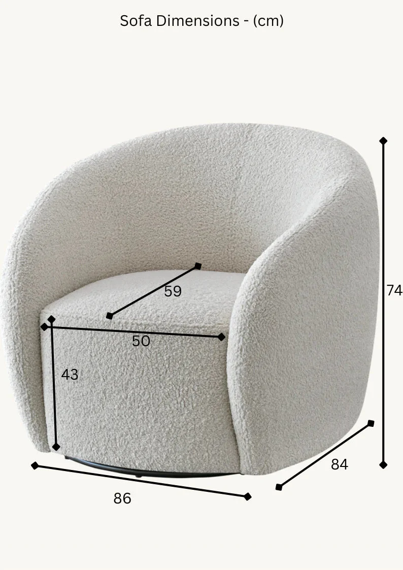 Nolita Latte Boucle Teddy Sofa And Accent Chair - Image 11