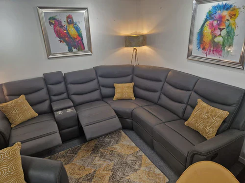 Polly Grey Recliner Corner Sofas - Image 3