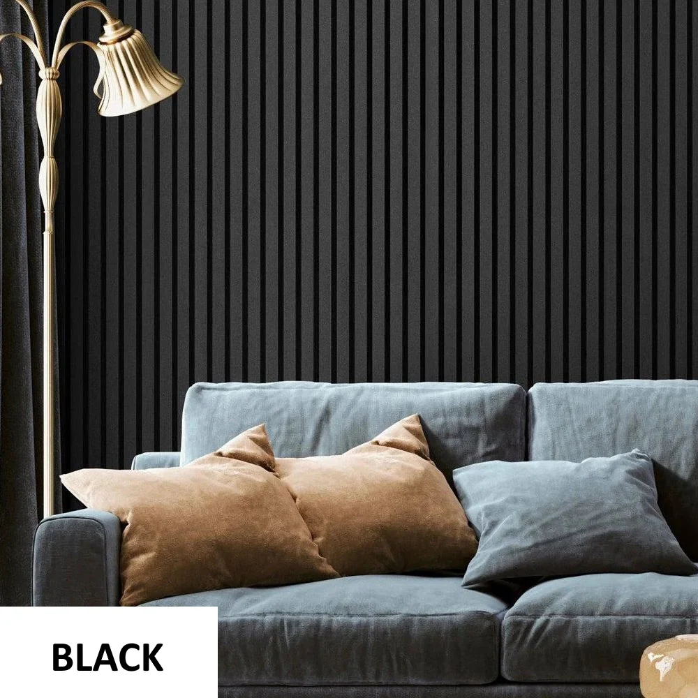 Pack Of x2 240cm x 60cm Acoustic Slatted Wall Panels (Multiple Colours) - Image 6