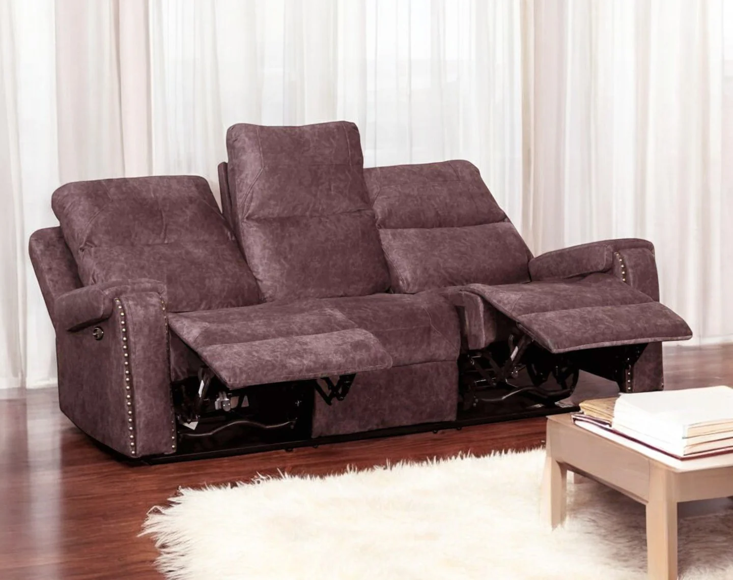 The Empire 3 + 2 + 1 Luxury Recliner Set - Brown - Image 3