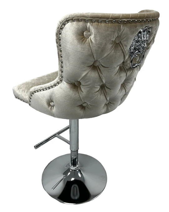 The Lewis Dark Grey Swivel Bar Stool - Image 2