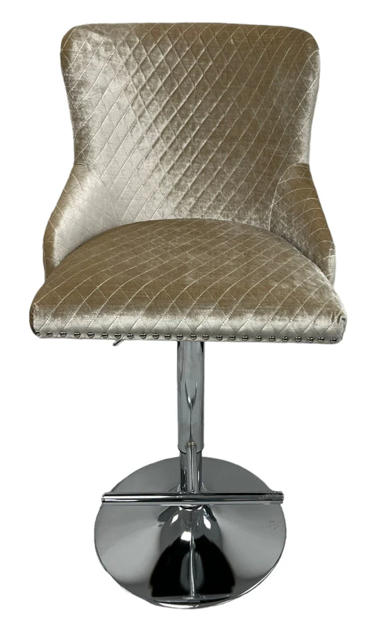 The Lewis Dark Grey Swivel Bar Stool - Image 3