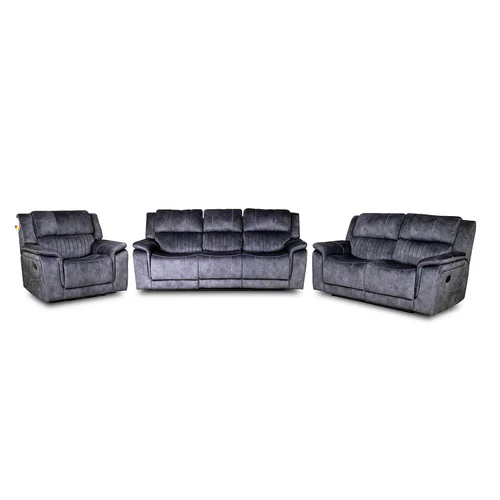 The Platina Dark Grey Fabric Recliner 3 + 1 + 1 - Image 3